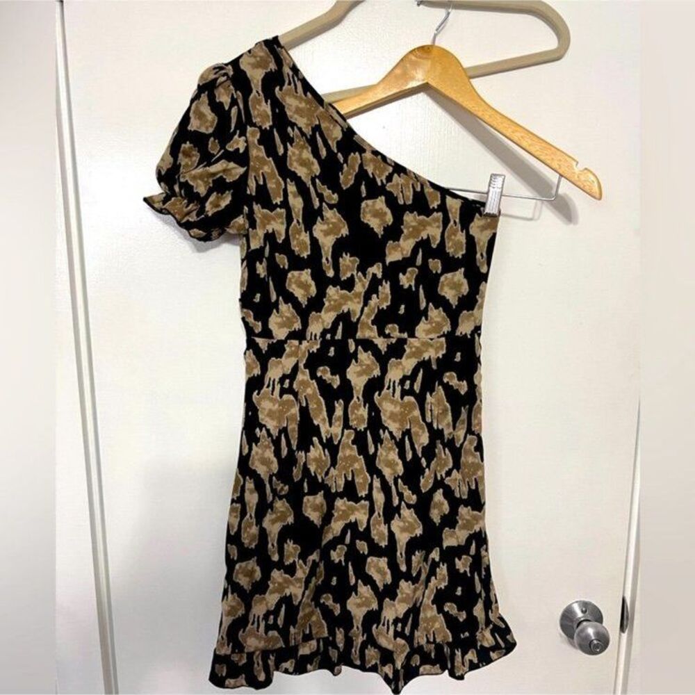NWOT One Shoulder Leopard Print Dress (XS) #116